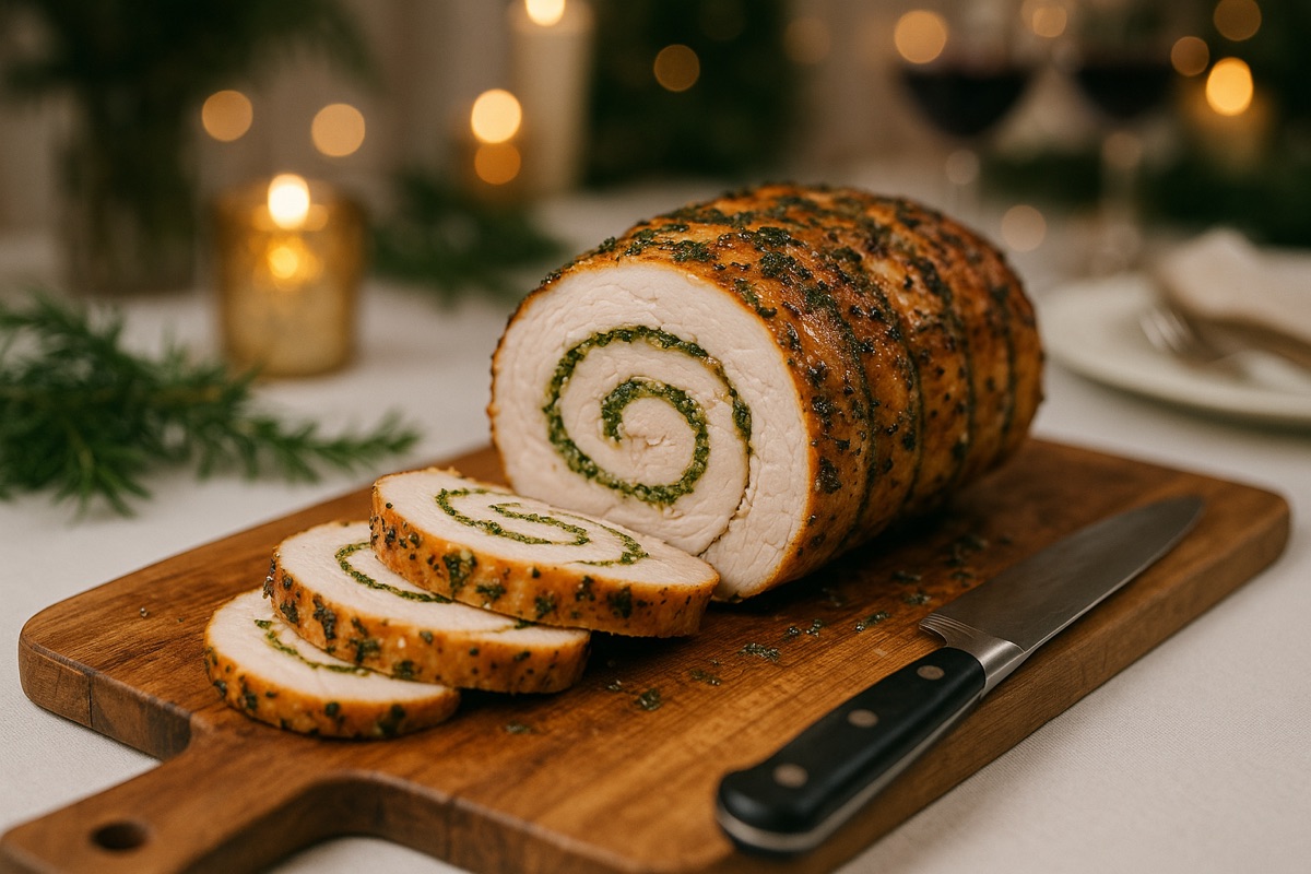 Roulade de dinde aux herbes